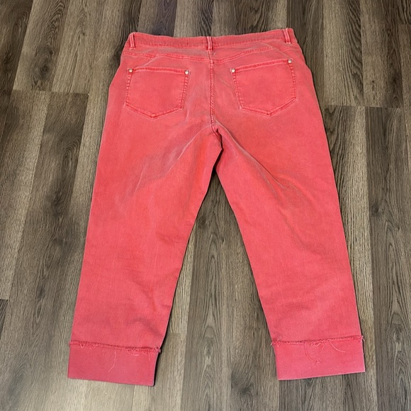 J. Jill Denim EUC Red washed denim cropped jeans Size 16 - Picture 4 of 4